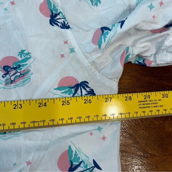 Tipsy Elves white blue pink island palm tree monkey button up size 3XL - Picture 5 of 7